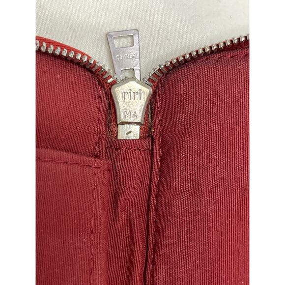 Hermès Paris Fourre Tout GM Red Canvas Zip Around Wallet with Stripe Card Slots - Picture 6 of 16